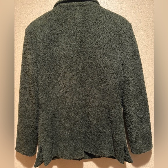 Sandro Women's Dark Green Teddy Jacket Size M - Picture 4 of 6